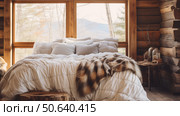cozy white comforter ai generated. Стоковое AI-изображение, AI-художник Vectorwin / Фотобанк Лори
