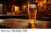 pub beer in glass ai generated. Стоковое AI-изображение, AI-художник Vectorwin / Фотобанк Лори
