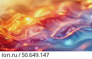 Abstract flowing wave motion footage with sparkling lights, transitioning from warm orange to cool blue, dreamy backgrounds clip for presentations, visual effects use. Стоковое AI-видео, аниматор Анна Маркина / Фотобанк Лори