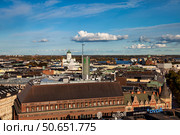 Helsinki Cityscape Aerial View Featuring Helsinki Cathedral and Architecture (2024 год). Редакционное фото, фотограф Aleksandr Golubev / Фотобанк Лори
