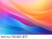 Colorful abstract waves flowing seamlessly creating vibrant design. Стоковое AI-изображение, AI-художник Иван Рябоконь / Фотобанк Лори