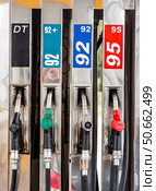 Gas station. Refueling the car with gasoline. A Russian fuel dispenser at a gas station. Rising fuel prices around the world. Стоковое фото, фотограф Photojuli / Фотобанк Лори