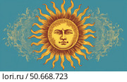 cler sun with a face ai generated. Стоковое AI-изображение, AI-художник Vectorwin / Фотобанк Лори