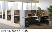 privacy office partitions ai generated. Стоковое AI-изображение, AI-художник Vectorwin / Фотобанк Лори