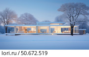 wdows exterior home in winter ai generated. Стоковое AI-изображение, AI-художник Vectorwin / Фотобанк Лори