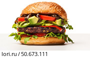 avocado burger white background ai generated. Стоковое AI-изображение, AI-художник Vectorwin / Фотобанк Лори