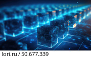 cryptocurrency block chain technology ai generated. Стоковое AI-изображение, AI-художник Vectorwin / Фотобанк Лори