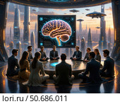 Scene is serious and focused. Стоковое AI-изображение, AI-художник Ярославский Максим / Фотобанк Лори