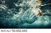 ocean plastic in water. Стоковое фото, фотограф Vectorwin / Фотобанк Лори