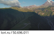 Mount Kazbek in Georgia. Стоковое видео, видеограф Михаил Коханчиков / Фотобанк Лори