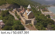 Ananuri Fortress Complex in Georgia (2022 год). Стоковое видео, видеограф Михаил Коханчиков / Фотобанк Лори