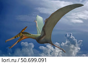 Ludodactylus sibbicki, a pterosaur from the Lower Cretaceous Period. Стоковое фото, фотограф Sergey Krasovskiy/Stocktrek Images / ТАСС / Фотобанк Лори