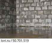 Raw cement screed in studio being repared. Стоковое фото, фотограф Гурьянов Андрей / Фотобанк Лори