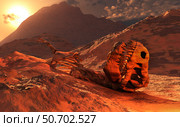 The fossilized skeleton of a T-rex dinosaur. Стоковое фото, фотограф Mark Stevenson/Stocktrek Images / ТАСС / Фотобанк Лори