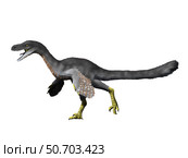 Fukuivenator paradoxus, white background. Стоковое фото, фотограф Nobumichi Tamura/Stocktrek Images / ТАСС / Фотобанк Лори