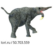 Deinotherium mammal, white background. Стоковое фото, фотограф Corey Ford/Stocktrek Images / ТАСС / Фотобанк Лори