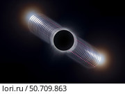 A composite showing the sequence of events surrounding totality of the total eclipse of the Sun. Стоковое фото, фотограф Alan Dyer/Stocktrek Images / ТАСС / Фотобанк Лори