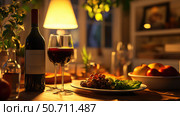 rosй dinner wine. Стоковое фото, фотограф Vectorwin / Фотобанк Лори