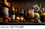 bottle wine and spirits. Стоковое фото, фотограф Vectorwin / Фотобанк Лори