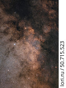 The bright region of the Milky Way known as the Scutum Starcloud, with the Wild Duck Cluster. Стоковое фото, фотограф Alan Dyer/Stocktrek Images / ТАСС / Фотобанк Лори