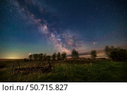 Backyard Milky Way with Jupiter and Saturn rising, Alberta, Canada. Стоковое фото, фотограф Alan Dyer/Stocktrek Images / ТАСС / Фотобанк Лори