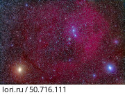 Lambda Orionis nebulosity in Orion. Стоковое фото, фотограф Alan Dyer/Stocktrek Images / ТАСС / Фотобанк Лори