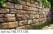 realistic brick retaining wall. Стоковое фото, фотограф Vectorwin / Фотобанк Лори