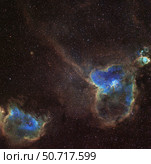 The Heart and Soul Nebula. Стоковое фото, фотограф Phillip Jones/Stocktrek Images / ТАСС / Фотобанк Лори