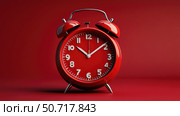 timepiece alarm clock red. Стоковое фото, фотограф Vectorwin / Фотобанк Лори