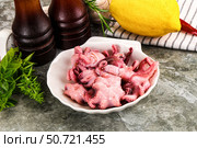 Marinated baby octopus snack appetizer. Стоковое фото, фотограф Андрей Старостин / Фотобанк Лори