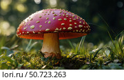 flyagaric red mushroom. Стоковое фото, фотограф Vectorwin / Фотобанк Лори