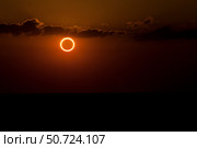 Totality during annular solar eclipse with ring of fire. Стоковое фото, фотограф Phillip Jones/Stocktrek Images / ТАСС / Фотобанк Лори