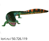 Eogyrinus aquatic tetrapod on white background. Стоковое фото, фотограф Corey Ford/Stocktrek Images / ТАСС / Фотобанк Лори