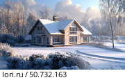 icicles house in winter. Стоковое фото, фотограф Vectorwin / Фотобанк Лори