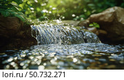 fall stream of water. Стоковое фото, фотограф Vectorwin / Фотобанк Лори