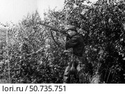 Охотник с ружьём в лесу. Стоковое фото, фотограф Retro / Фотобанк Лори