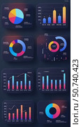Chart graph elements for data analytics and statistics. UI, UX, KIT elements. Screen with charts and diagrams. Стоковое AI-видео, аниматор Sergey Grishin / Фотобанк Лори