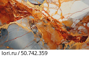 Opulent marble texture with golden veins and deep orange fissures, luxurious abstract stone background footage. Стоковое AI-видео, аниматор Анжелика Самсонова / Фотобанк Лори