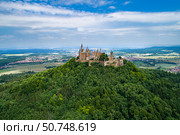 Hohenzollern Castle, Germany, it is located atop Mount Hohenzollern. Стоковое фото, фотограф Андрей Армягов / Фотобанк Лори