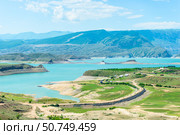 Beautiful landscape of the mountain Chirkey reservoir with azure water of the North Caucasus of Dagestan. Russia. Стоковое фото, фотограф Константин Лабунский / Фотобанк Лори
