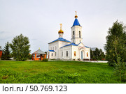 Храм в честь святого Ильи-пророка (Ильинская церковь). Село Богандинское. Тюменская область (2018 год). Стоковое фото, фотограф Александр Тараканов / Фотобанк Лори