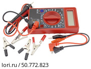 Цифровой мультиметр на белом фоне. Digital  multimeter on a white background. Стоковое фото, фотограф Татьяна Д / Фотобанк Лори