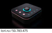 Virtual assistant represented as a glowing orb of data. dot home assistant smarthome speaker. Intelligent home assistant hub, glowing touch interface, minimal style. Стоковое AI-изображение, AI-художник ALLA YURTAYEVA / Фотобанк Лори