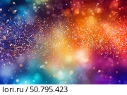 Vibrant spectrum of colorful light particles. Стоковое AI-изображение, AI-художник Иван Рябоконь / Фотобанк Лори