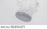 Extreme Close-up effervescent tablet, pill bubbling underwater. Shot on super slow motion camera 1000 fps. Стоковое видео, видеограф Андрей Армягов / Фотобанк Лори