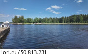 Relaxing summer day on the Vyborg Bay of the Gulf of Finland - Vyborg, Russia, July 15, 2025. Редакционное видео, видеограф Наталия Попова / Фотобанк Лори