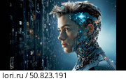Artificial intelligence in the image of a girl, technologies of the future. Стоковое AI-видео, аниматор Ирина Ручушкина / Фотобанк Лори