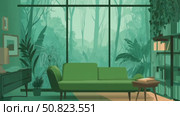 Serene Green Living Room. Стоковое AI-видео, аниматор Кирилл Черезов / Фотобанк Лори