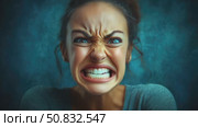 Furious Frustration: Intense Emotional Close-up. Стоковое AI-видео, аниматор Данила Большаков / Фотобанк Лори