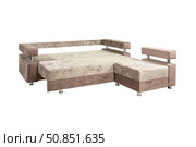 An unfolded velor sofa. Cushioned furniture. Стоковое фото, фотограф Лазаренко Светлана / Фотобанк Лори